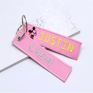Porte-clés d'avion en tissu de broderie de logo de marque personnalisée de conception bon marché en gros pour avant le <span class=keywords><strong>vol</strong></span> - Product Image 2