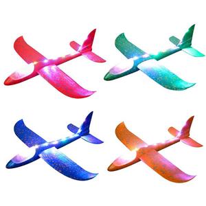 48cm EPP giocattoli di aeroplano di lancio a mano aliante in schiuma <span class=keywords><strong>aereo</strong></span> con luce a LED, 4 modalità aliante <span class=keywords><strong>aereo</strong></span>, Sport all'aria aperta <span class=keywords><strong>giocattolo</strong></span> volante per i bambini - Product Image 2