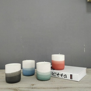 Elegante paisaje estilo mate regalo de mármol productos <span class=keywords><strong>para</strong></span> el hogar Decoración de vela de cerámica jarra con tapa - Product Image 6