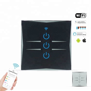 EU/UK 1/2/3 gang touch glasscheibe Ledl smart licht schalter smart-wand schalter - Product Image 1