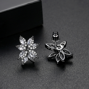 LUOTEEMI Luxury Design Tiny CZ <strong>Pretty</strong> Zirconia <strong>Earrings</strong> for Women Big Flower CZ Stud <strong>Earring</strong> - Product Image 6