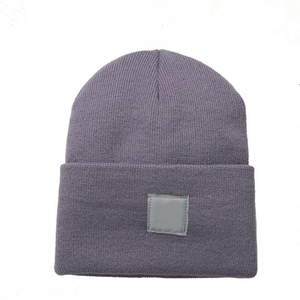Nueva moda de hip hop <span class=keywords><strong>100</strong></span> poliéster blanco parche beanie cap - Product Image 1
