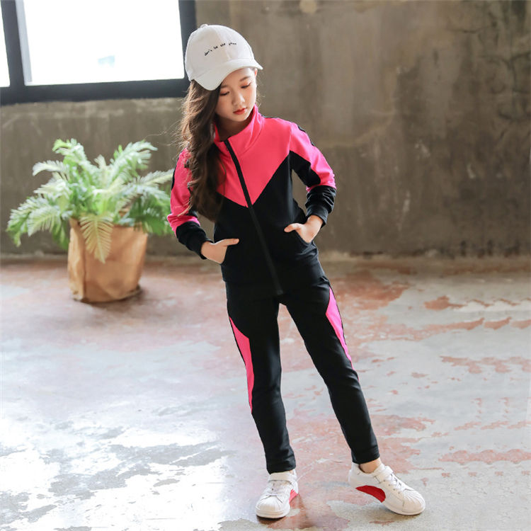 Ensembles de vêtements de sport en coton pour enfants, filles et