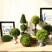 Bonsai Plastic Kunstmatige Blad Boom Bonsai Live Plant Kamerplanten Kunstmatige Mini Plant