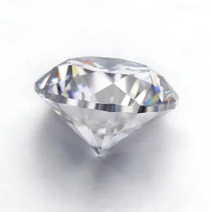 Starsgem-piedra de moissanita de laboratorio blanco de corte brillante, Diamante redondo de color D, 6,5mm, 1 quilate