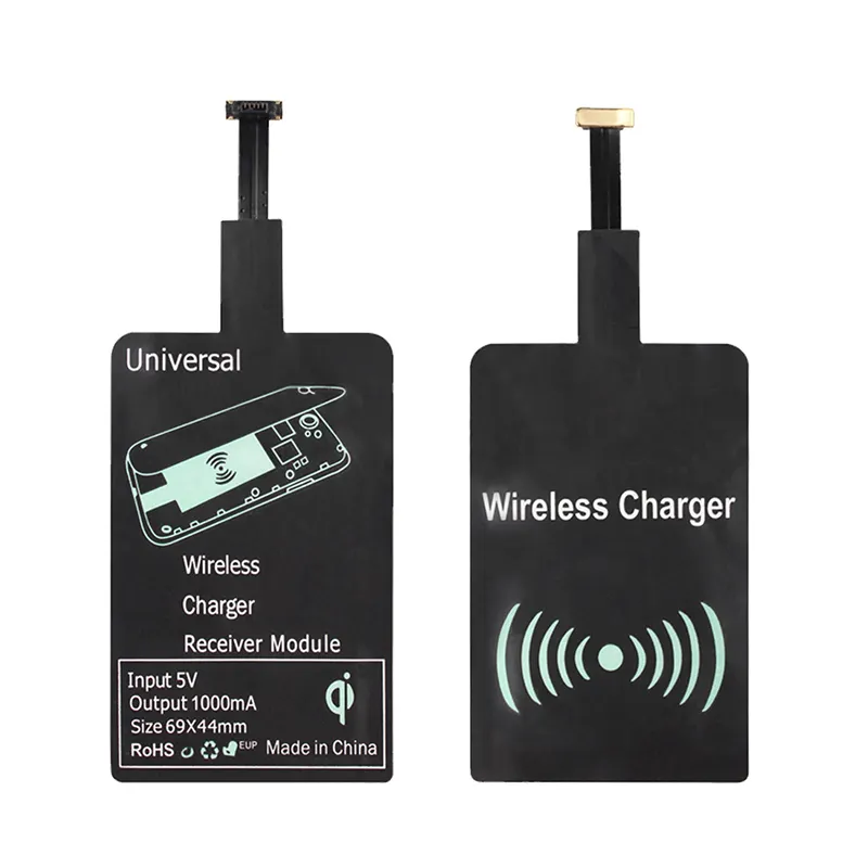 Universal Ultra Slim Wireless Charger Charging Receiver Module 5V 1A for Android Phone with Micro-USB Interface