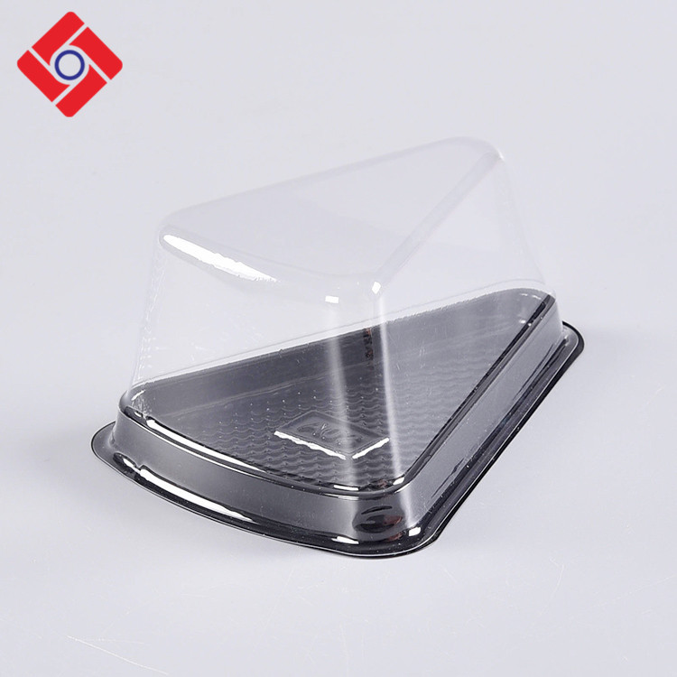 Pla Jetable Mince Triangle En Plastique Mini Emballage Blister Mini Dessert Gâteau Plateau