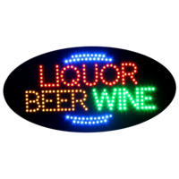 Vente chaude Clignotant LED Signe 9*19 Pouces Publicité Acrylique LED Affiche Des Enseignes lumineuses pour Bière et Vin fournisseur