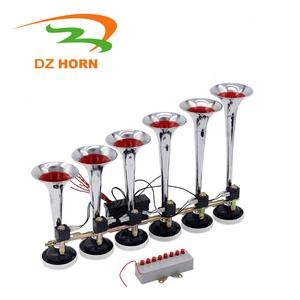 Stokta 2019 sıcak satış 6 boru havalı korna 115db 8 melodi ses müzikal havalı korna için fit kamyon - Product Image 3