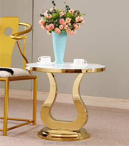 Moderne or couleur <span class=keywords><strong>salon</strong></span> meubles blanc naturel <span class=keywords><strong>coin</strong></span> de <span class=keywords><strong>table</strong></span> en marbre - Product Image 5