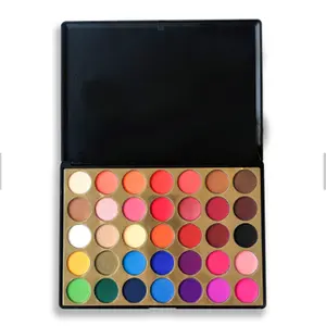 Paleta de sombras metálicas de maquiagem, paleta de sombras coloridas para os olhos, logotipo privado, para maquiagem