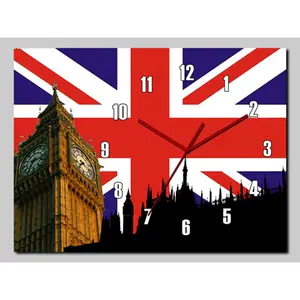 英国风格墙面装饰项目，设计挂钟，伦敦帆布钟表