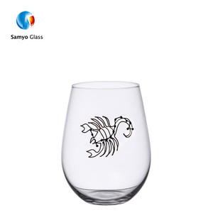 Stemless tops de Constellation wine drinking glass cup blowing machine <span class=keywords><strong>egg</strong></span> shape water milk glass cup - Product Image 5