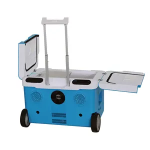 Hard case Plastic trolley Cooler bag box/wheeled hardside Insulated ice box/roller Ice Cooler box rigid Refrigerated case