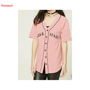 ピンク女性ポロシャツ野球ジャージ良い評判特大野球シャツ - Product Image 2