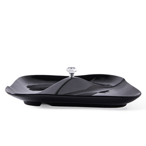 Simple moderno platos de comida Plaza compartimento placas de cerámica <span class=keywords><strong>con</strong></span> diamante - Product Image 5