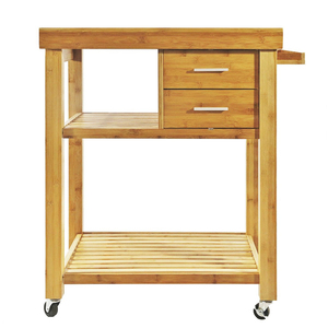 Di Legno di bambù Cucina ad Isola Carrello Trolley Armadio Da Cucina Cremagliera - Product Image 3