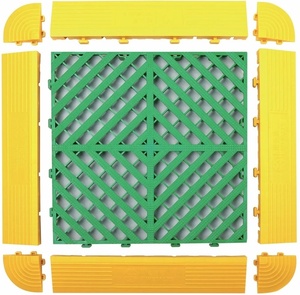 30mm de espessura pesados plástico PP bloqueio telha de assoalho da garagem piso de grade de aço para garagem móvel carwash loja de lavagem de carros - Product Image 4