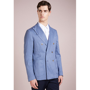 Blazer <span class=keywords><strong>elegante</strong></span> de doble botonadura de grado superior <span class=keywords><strong>para</strong></span> <span class=keywords><strong>hombre</strong></span>, chaqueta azul <span class=keywords><strong>para</strong></span> <span class=keywords><strong>hombre</strong></span>, trajes ajustados <span class=keywords><strong>para</strong></span> <span class=keywords><strong>hombre</strong></span> - Product Image 2