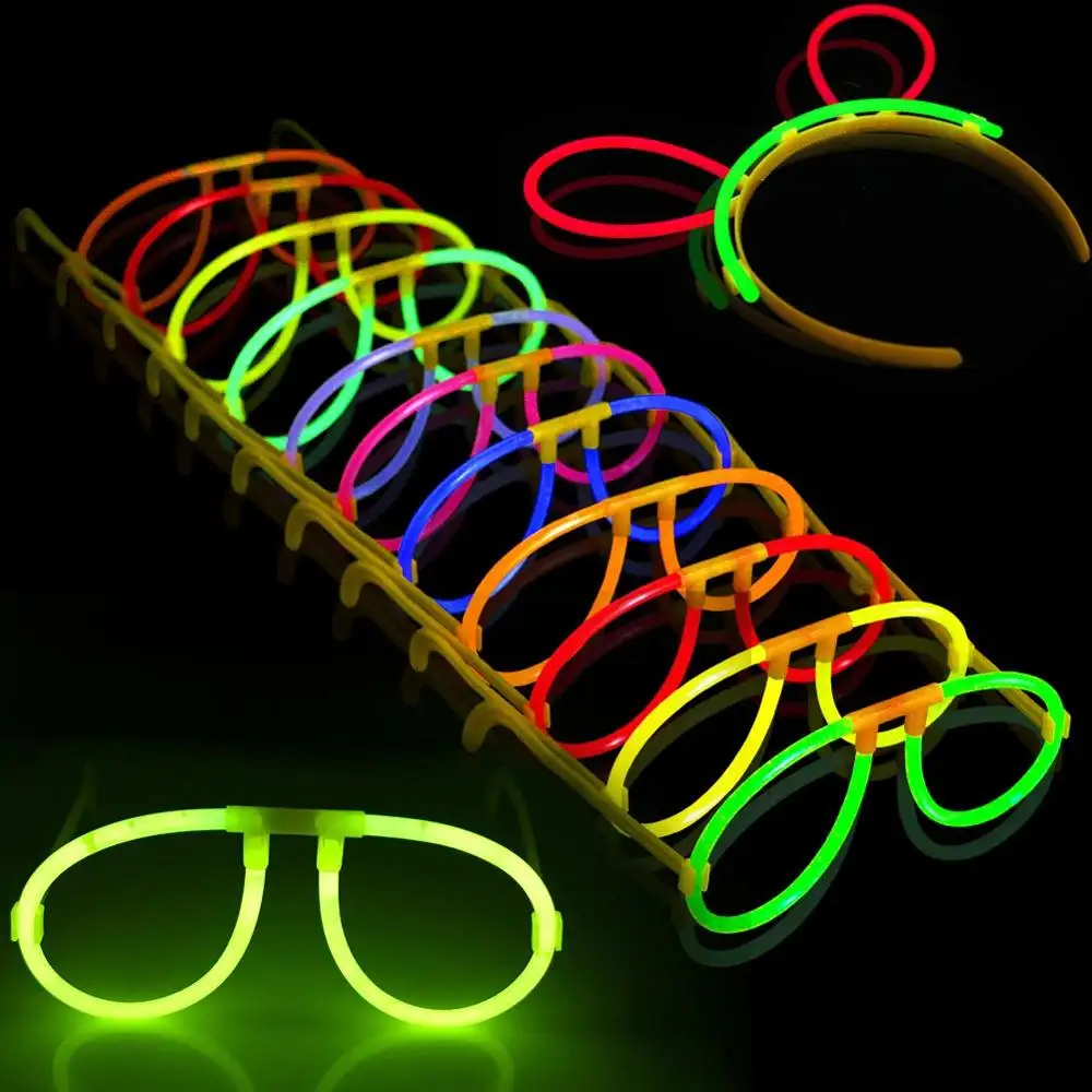 Leucht stab Brille Neon Glow Brille angepasst