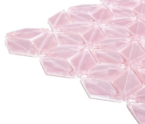 Torna Pittura <span class=keywords><strong>Rosa</strong></span> Bevel 3D Bagno Mosaico di <span class=keywords><strong>Piastrelle</strong></span> di Vetro - Product Image 1