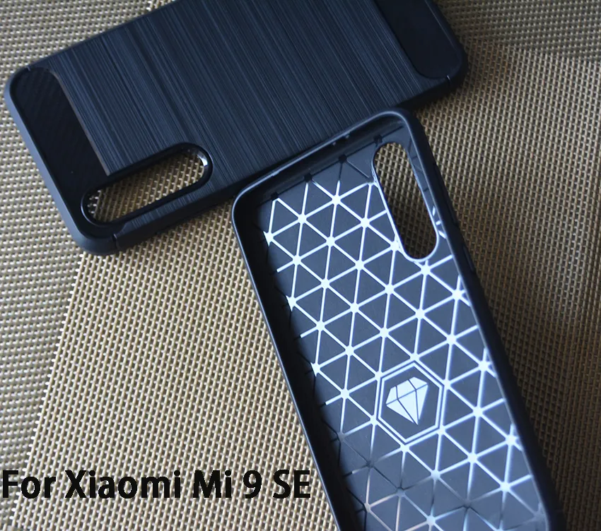 Soft carbon fiber mobile phone TPU protective case cover for Xiaomi Mi 9 SE
