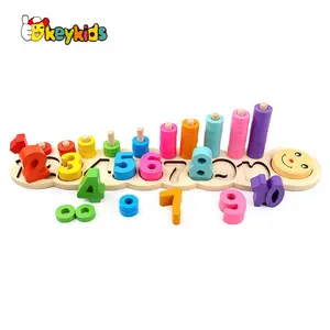 Best sale prschool learning wooden counting toys for 3 year olds W12E034