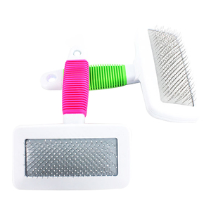 <span class=keywords><strong>Precio</strong></span> de fábrica al por mayor de plástico Anti pulgas de aseo de mascotas peine cepillo - Product Image 6