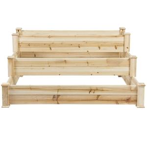 Se Jardín de vegetales de la cama 3 nivel elevado de paso <span class=keywords><strong>madera</strong></span> Kit de jardinería vegetal plantador - Product Image 2