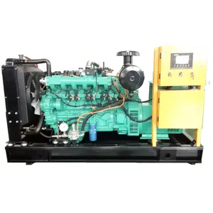 huakun brand 100kw natural gas power electric generator set for sale on display