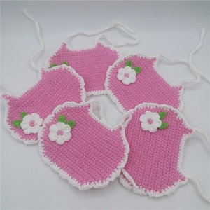 <span class=keywords><strong>Bavoir</strong></span> en coton pour bébé fille, accessoire en Crochet, pour nouveau-né, baptême, bébé fille, avec fleur, 50 pièces - Product Image 1