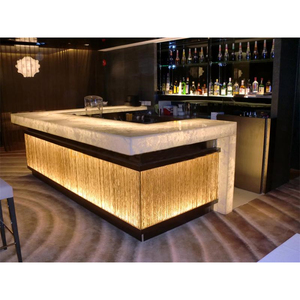 Mostrador de Barra Personalizado para Restaurante, Cafetería, Bar de Vinos, Superficie Sólida Industrial para Jugos, Leche y Té - Product Image 3