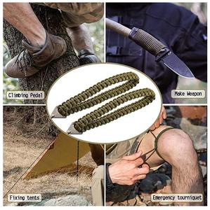 24-Inch <span class=keywords><strong>Pocket</strong></span> Kettingzaag Draad Zaag Outdoor Survival Gear Opvouwbare Kettingzaag Met Parachute Koord Hand Voor Bomen - Product Image 3