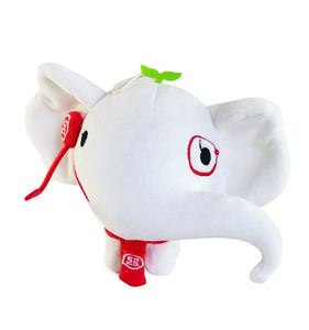 Personnalisé blanc éléphants en peluche jouets enfants cadeaux jouets - Product Image 1