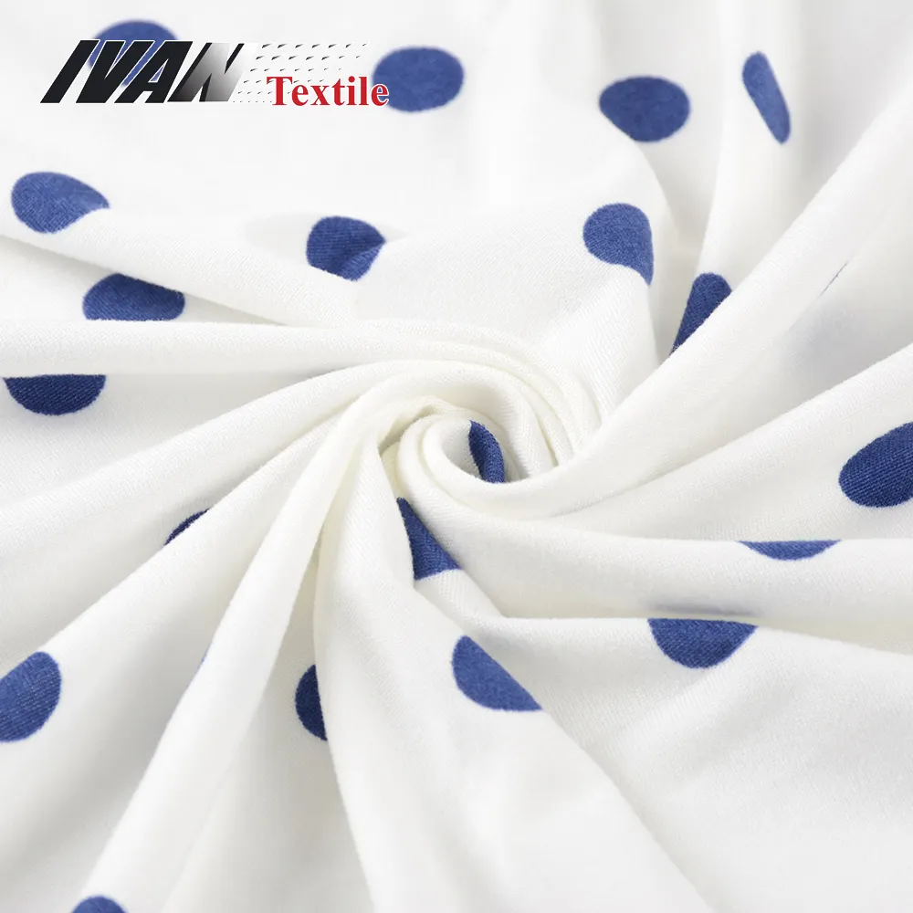 Printed Polyester Fabric Comfortable Soft Double Side Plain Polyester Spandex DTY Brushed Print Fabric For Pajamas