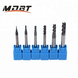 1-6mm HRC45 cuatro <span class=keywords><strong>flautas</strong></span> Micro carburo sólido cara final molino CNC fresadora cortador de Bits para fresado de acero - Product Image 2