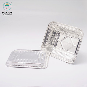 Jetables effectuer en aluminium contenant en aluminium avec couvercles de carton compagnie aérienne en aluminium casserole - Product Image 5
