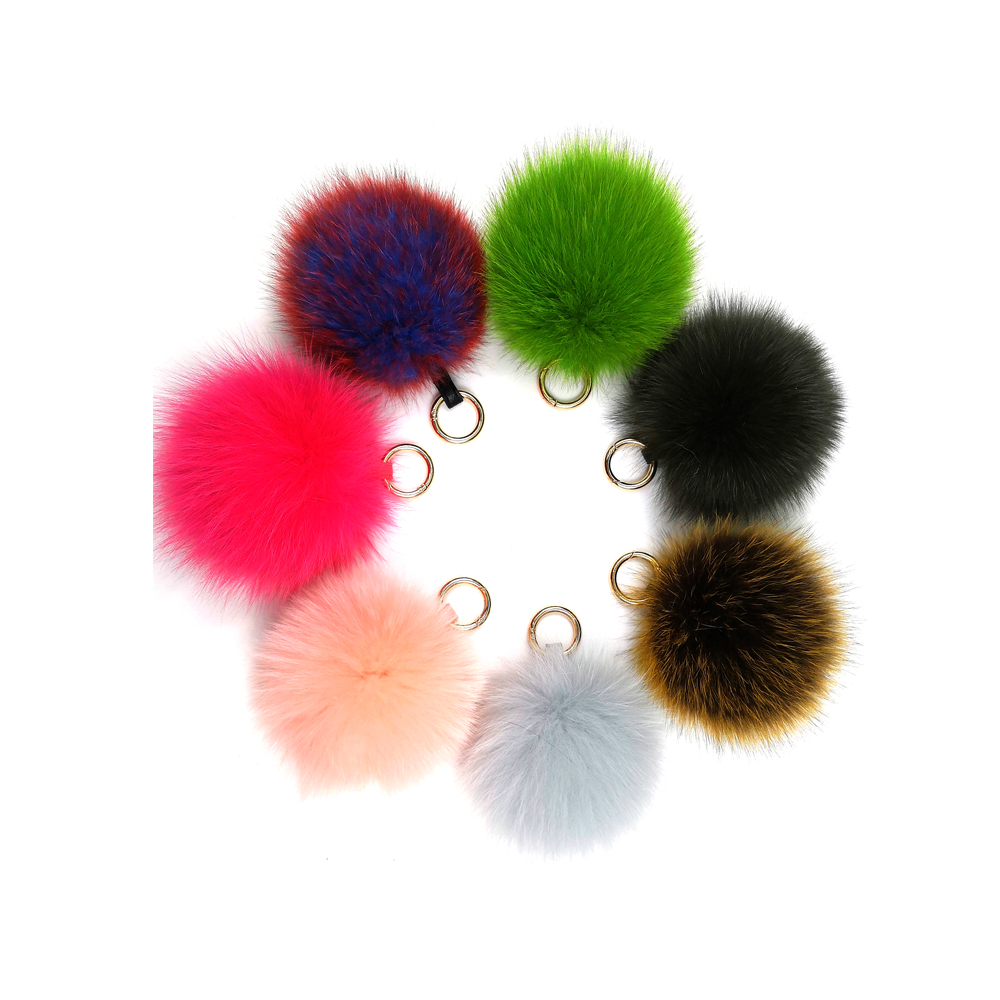 Идеальная оптовая продажа модных аксессуаров из натурального меха брелок меховой плюшевый кулон