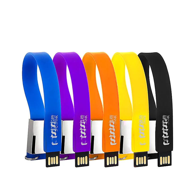 사용자 정의 로고 4gb 8gb 16gb 실리콘 팔찌 손목 밴드 USB 플래시 드라이브 USB 2.0 플래시 스틱 펜 드라이브