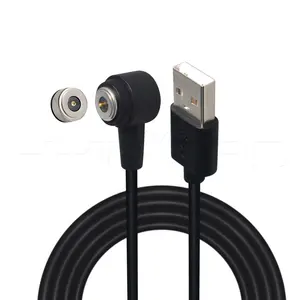 HytePro Kabel Usb Pengisi Daya Cepat Magnetis, 12V Dc 2 Pogo Pin Konektor