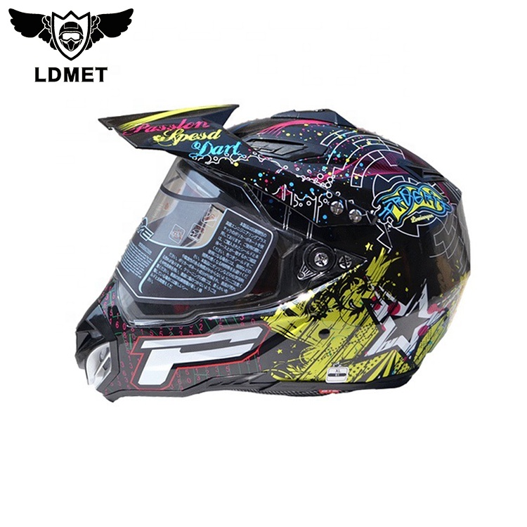 Motocross Fuchs Helm Mit Voll gesichts schutz Visier, Casco Moto