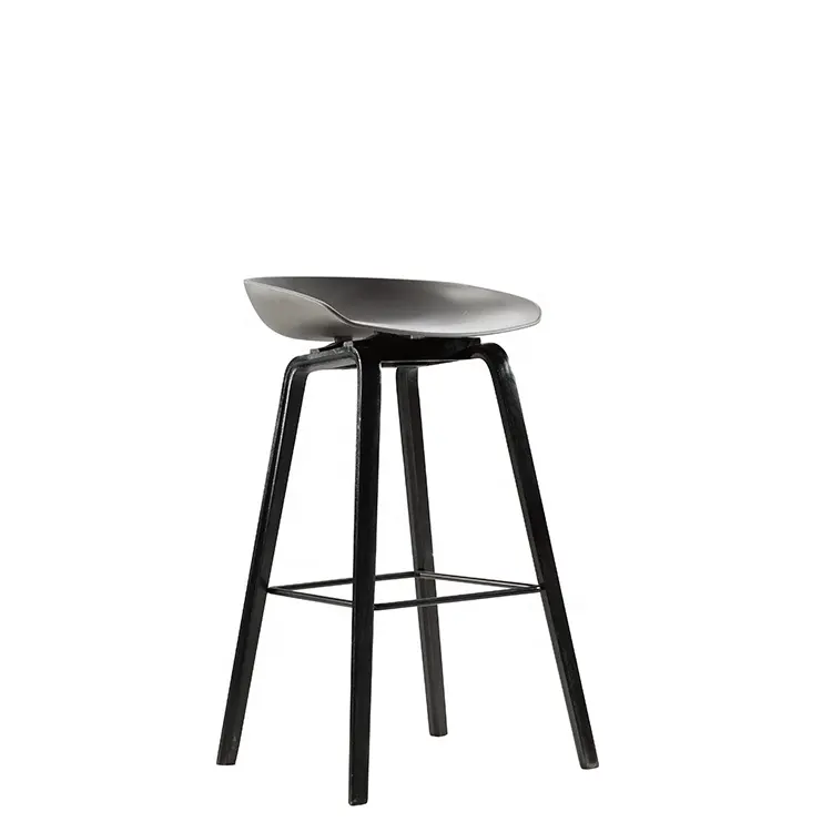 Металлический барный стул с открытой спиной, современный Штабелируемый барный стул, белый барный стул