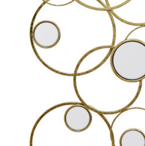 Cina specchio fornitore di cerchi geometrici decorativi appesi a parete cornice in metallo specchio parete arte decorazione - Product Image 5