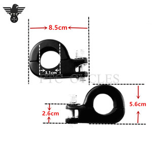 Pinces de montage pour moto, en aluminium CNC, 1 1/4 "32mm, personnalisées, pour <span class=keywords><strong>Harley</strong></span>, pied noir - Product Image 5
