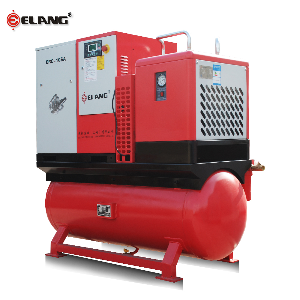 10Hp 7.5Kw Комбинированный винт воздушный компрессор с осушителем воздуха