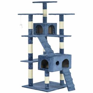 Rascador de árbol para gatos, <span class=keywords><strong>casa</strong></span> de juegos, muebles de condominio, poste de <span class=keywords><strong>cama</strong></span> para mascotas, 73" - Product Image 2