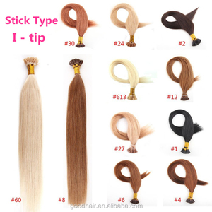 Pelo virginal indio sin procesar <span class=keywords><strong>color</strong></span> <span class=keywords><strong>gris</strong></span> punta extensión de las señoras de moda de la queratina de la extensión del pelo - Product Image 6