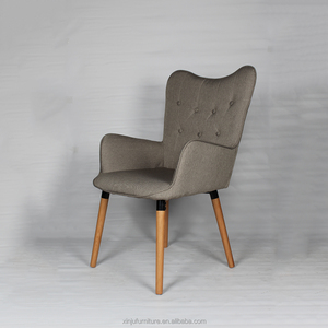 Chaise en tissu avec bras Offre Spéciale accoudoir canapé chaise moderne tissu couverture pu fauteuil tapissé dinant des chaises en bois massif moderne - Product Image 1
