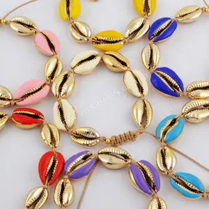 WX1093 Hot selling colorful cowrie shell bracelet handmade bracelets