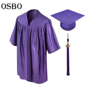 Venta al por mayor barato colorido niños en edad preescolar brillante vestido de graduación y gorra para niño - Product Image 2